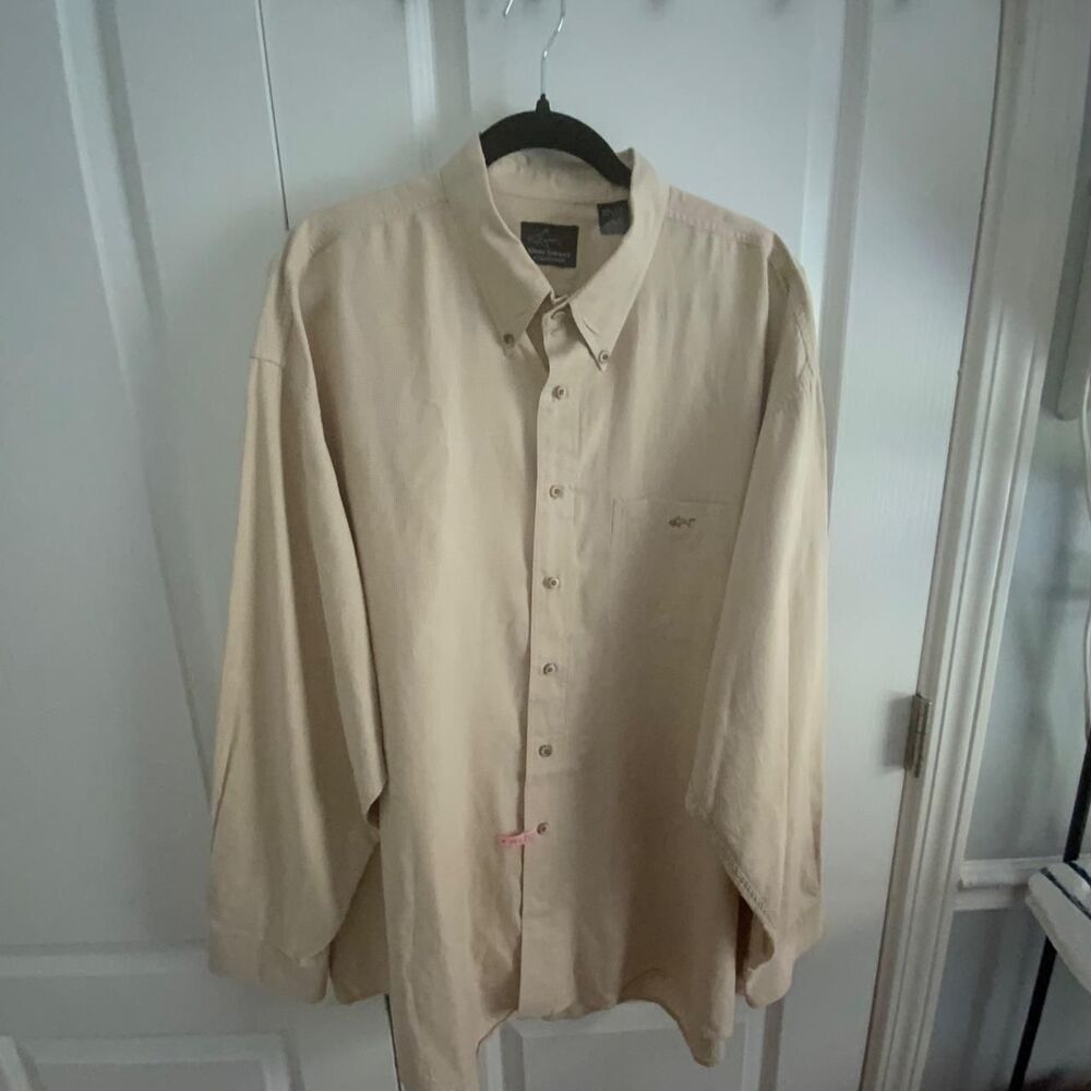 Greg-norman-collection Men's Cream and Tan Shirt